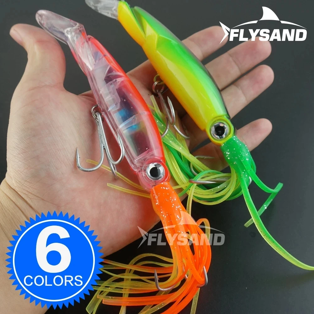 Fishing Hook Treble - FLYSAND duża symulacja kałamarnicy twarde przynęty