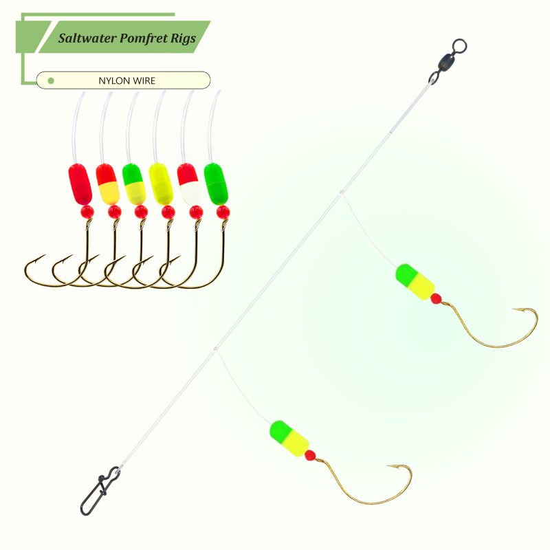Fishing Hook Circle - Zestaw do surfcastingu Pompano 3/6 szt.,