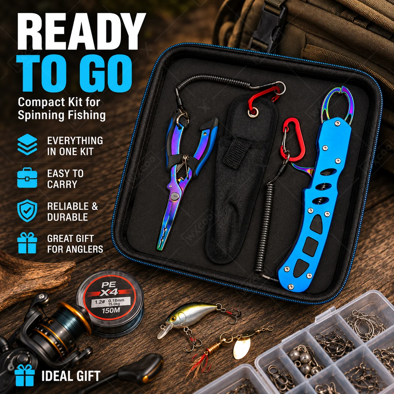 Niebieskie szczypce do wędkars – Fishing Hook Sharpener recenzja i cena