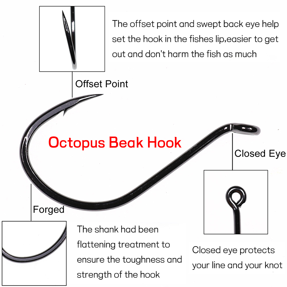 Bimoo 20szt Offset Octopus Bea – Fishing Hook Offset recenzja i cena