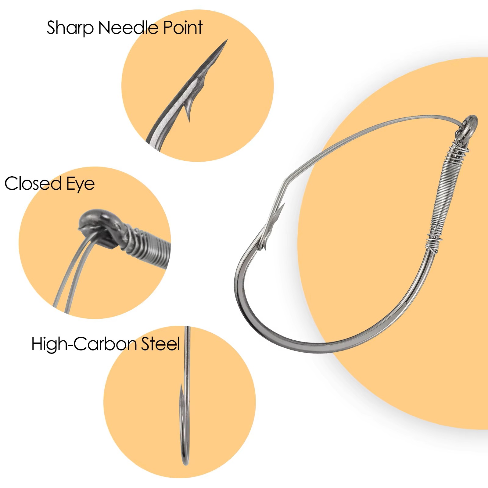 Haczyki FishTrip Weedless Wack – Fishing Hook Circle recenzja i cena